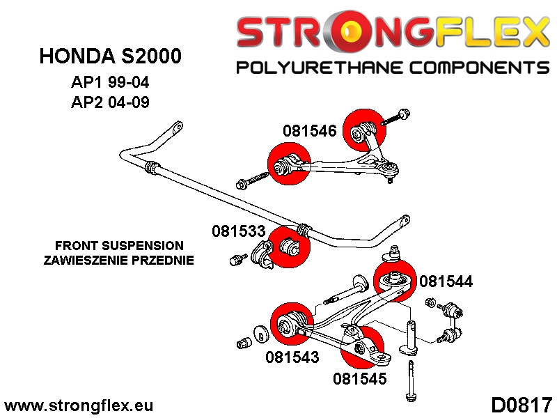 Front anti roll bar bush
