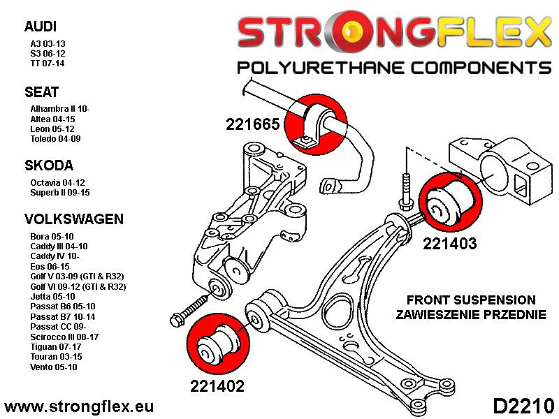 Front anti roll bar bush SPORT