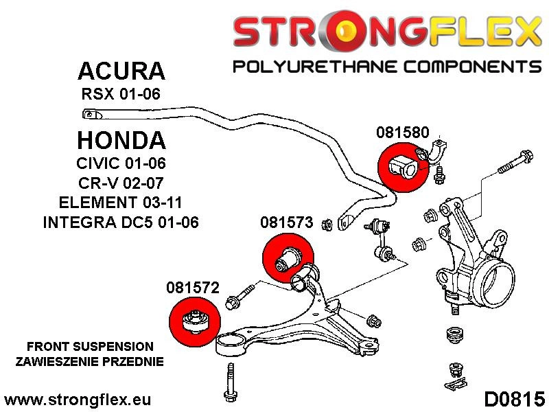 Front suspension bush kit