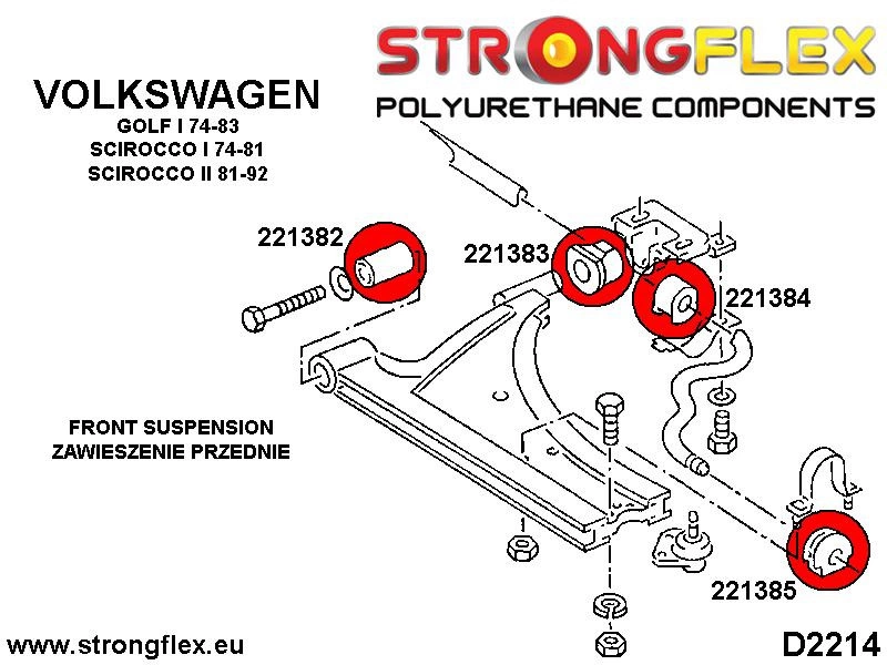 Front anti roll bar inner bush