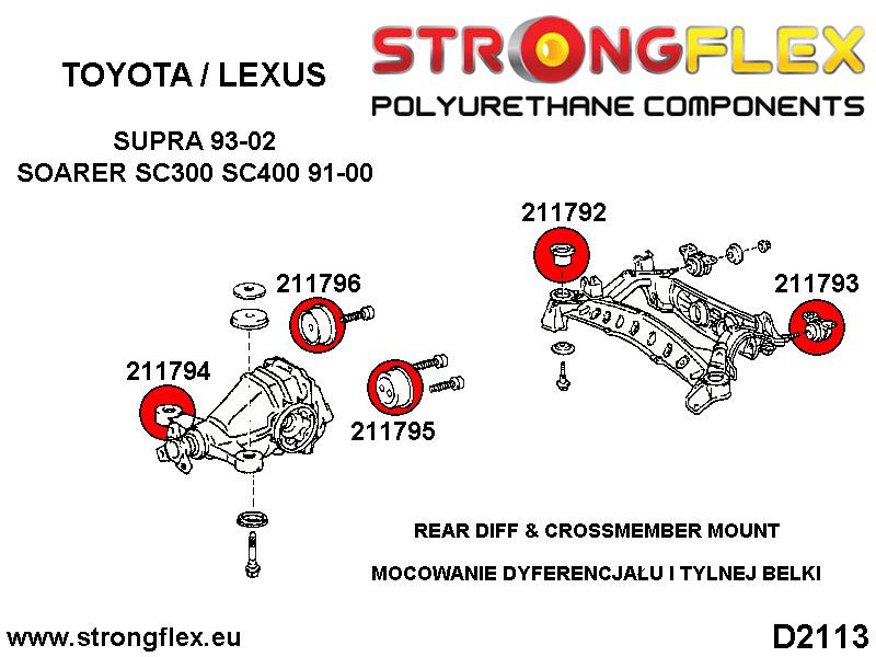 Toyota Supra MKIV Rear diff mount - rear bush