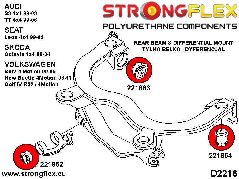 Rear diff mount - front bush SPORT