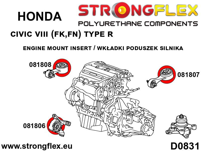 Engine mount insert – upper