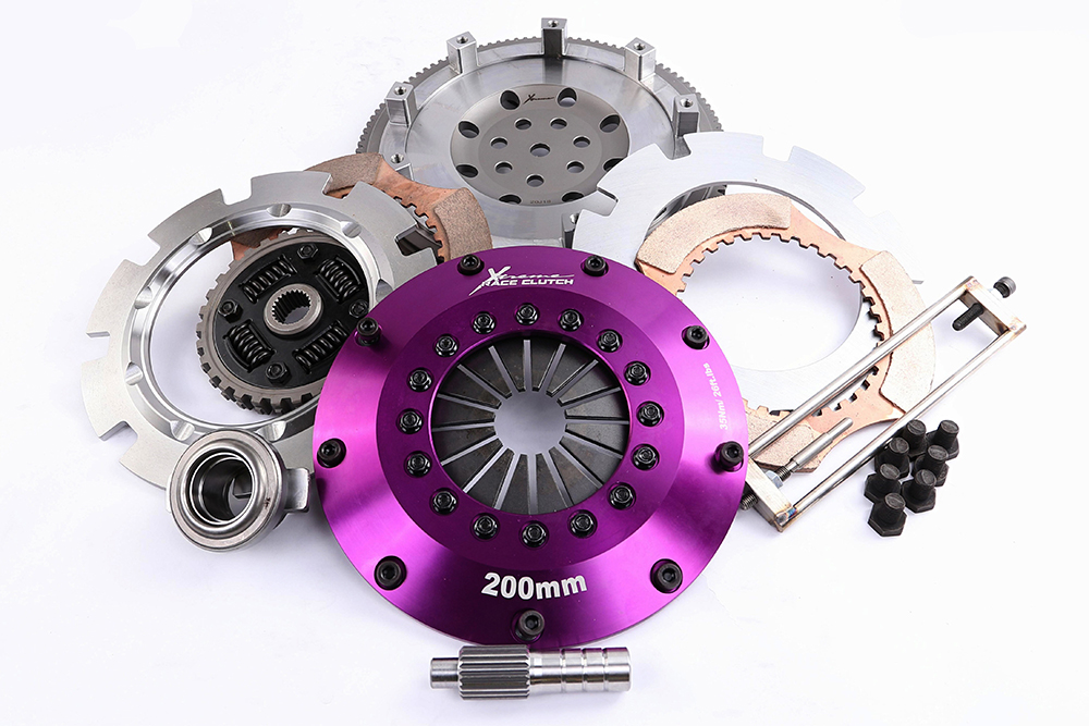 MITSUBISHI LANCER EVO IV (CN9A) - 200mm Sprung Ceramic Twin Plate Clutch Kit Incl Flywheel 1200Nm