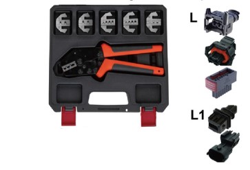 Universal crimping pliers for electrical contacts