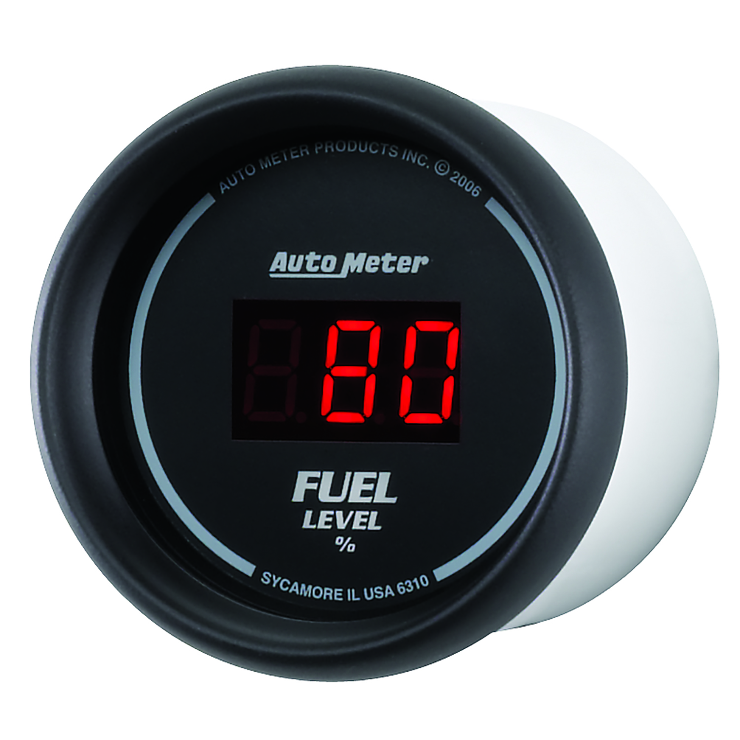 2-1/16" Fuel Level, Programmable 0-280 Ω, Digital Black