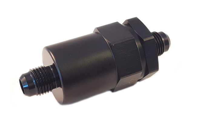Universal mini fuel filter AN6 fittings 150 micron