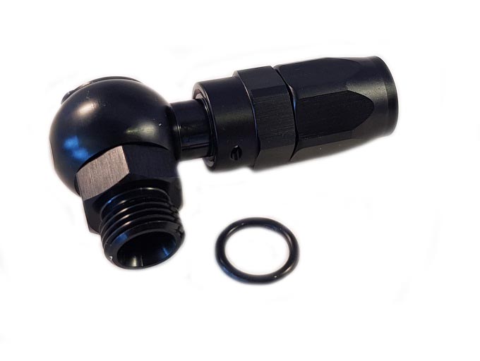 AN12 Banjo 90° short elbow - hose end