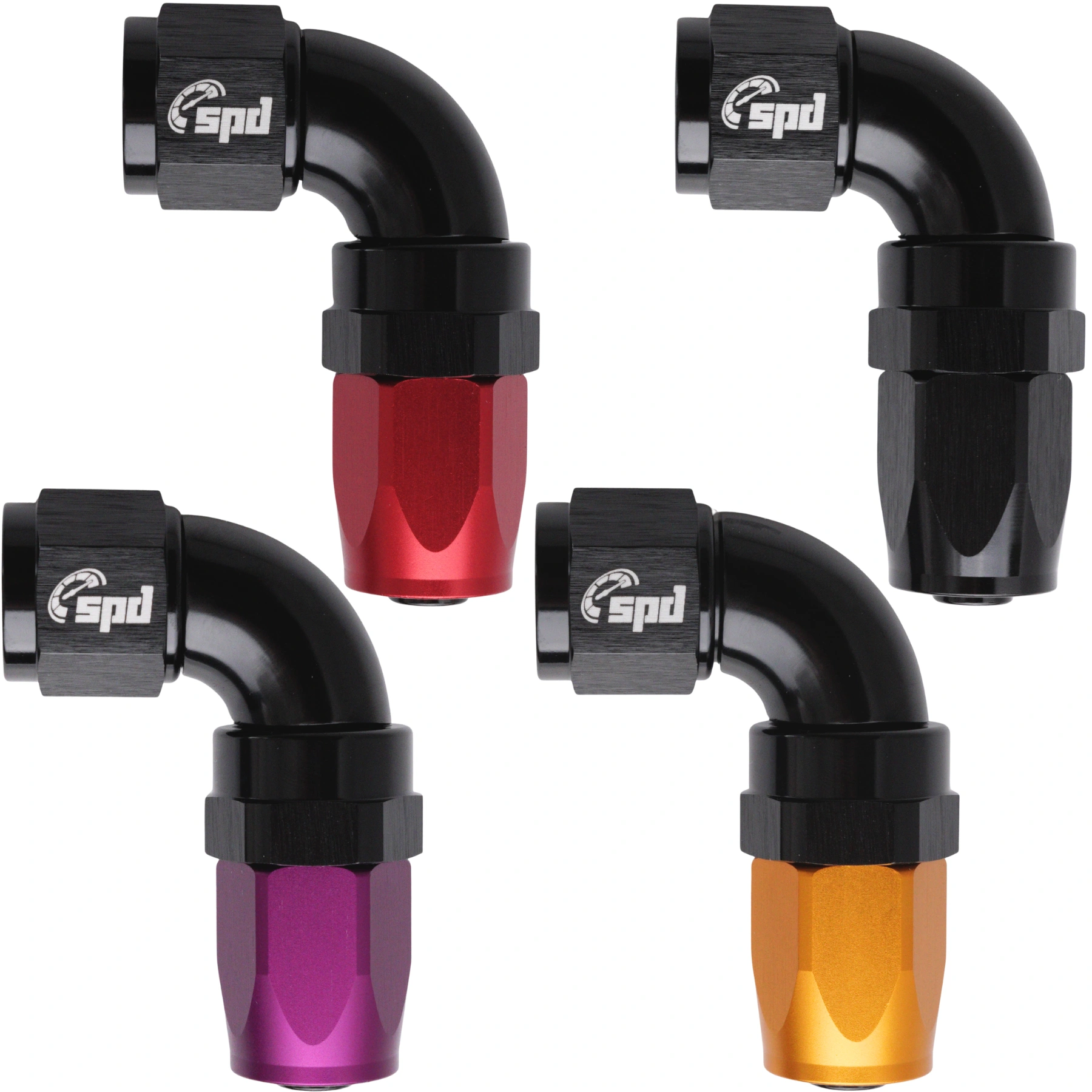 AN10 fitting 90 ° Full flow