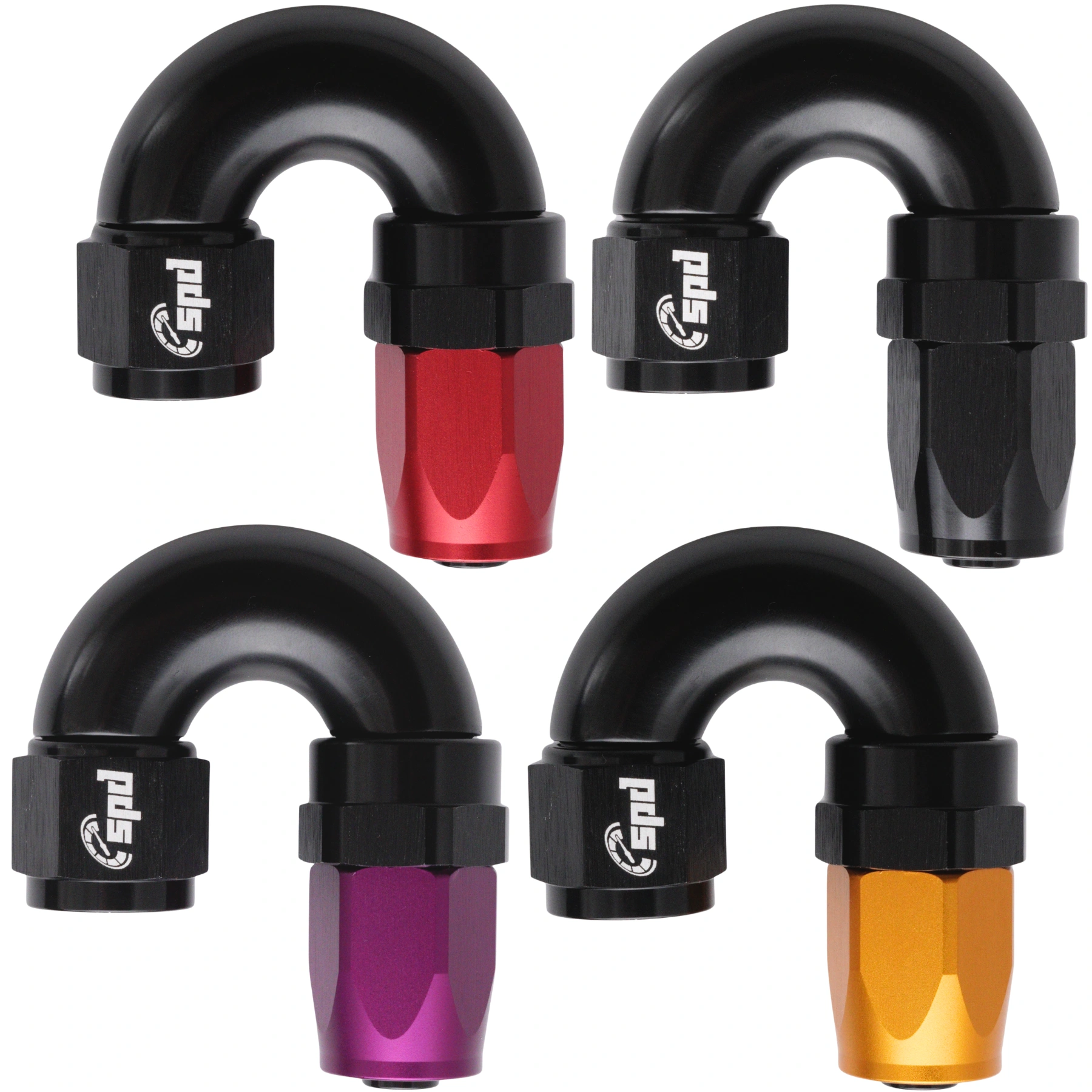 AN8 fitting 180 ° Full flow