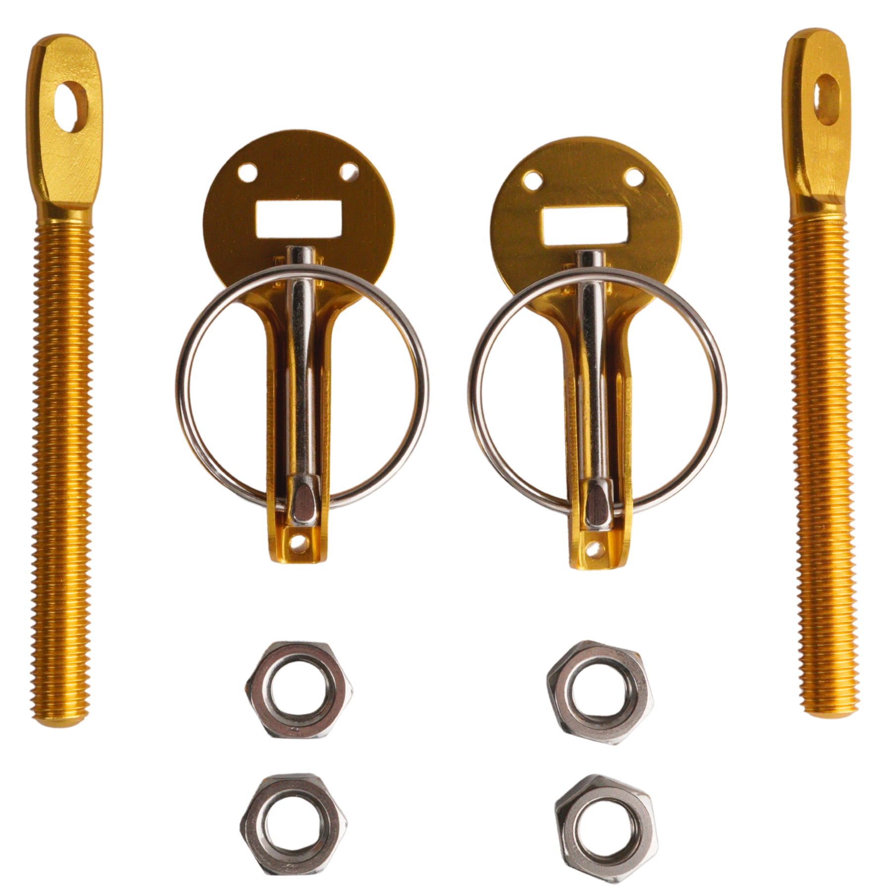 Bonnet latch aluminum gold