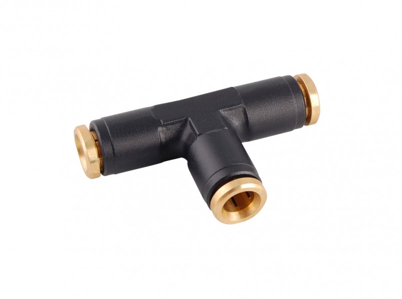 T-cross Pneumatic fitting (1/4" hose)