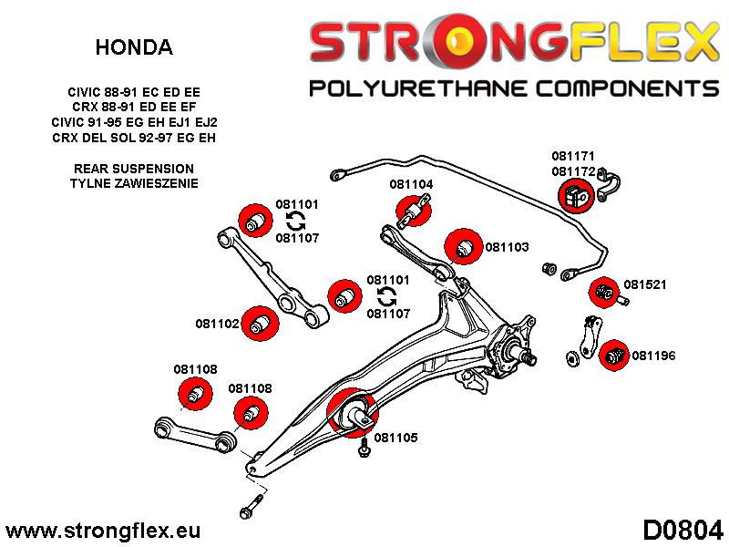 Rear trailing arm mount bush SPORT