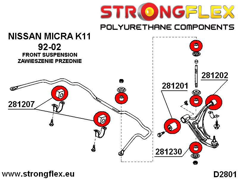 Front wishbone rear bush