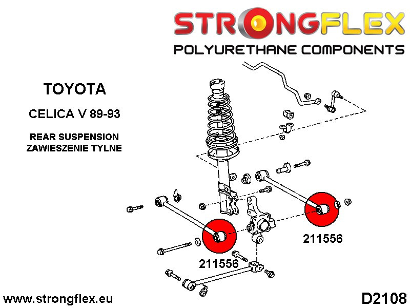 Rear transverse outer arm bush