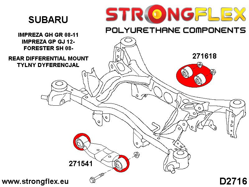 Rear diff front mounting bush