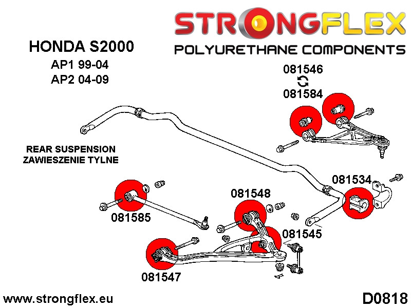 Full suspension bush kit AP2