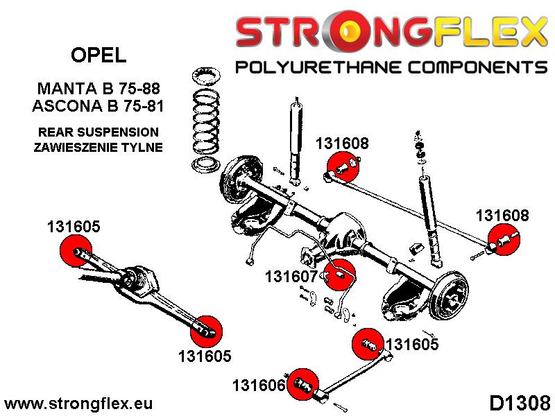 Rear anti roll bar bush SPORT