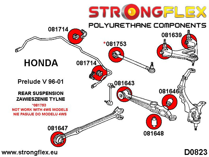 Rear trailing arm rear bush