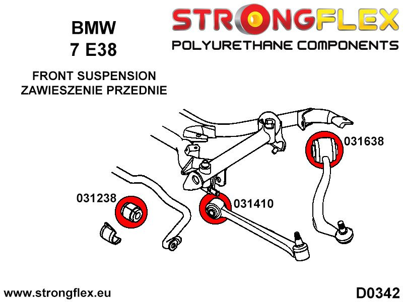 Front anti roll bar bush