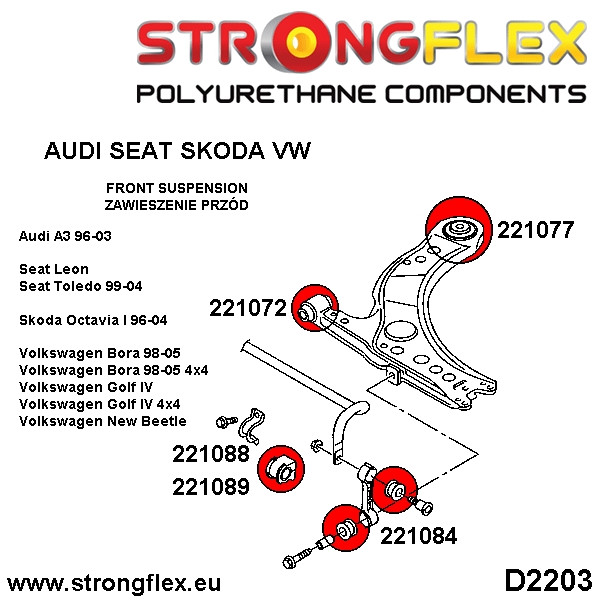 Front anti roll bar bush SPORT