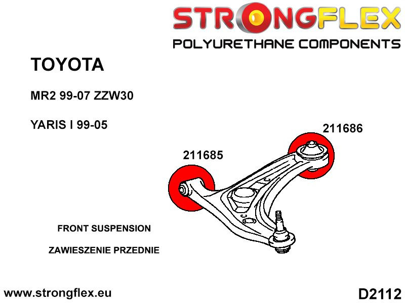 Front wishbone front bush SPORT
