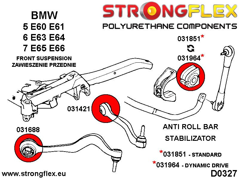 Front anti roll bar bush SPORT