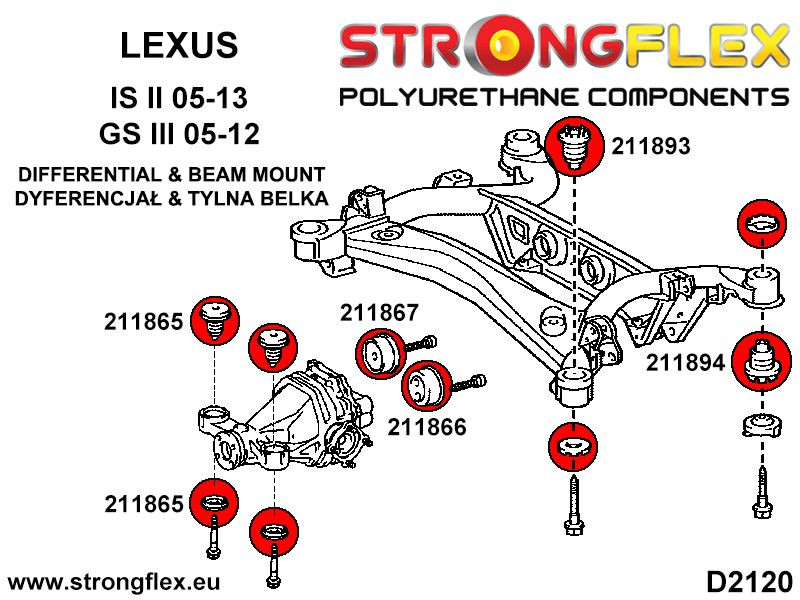 Rear diff mount - rear bush SPORT