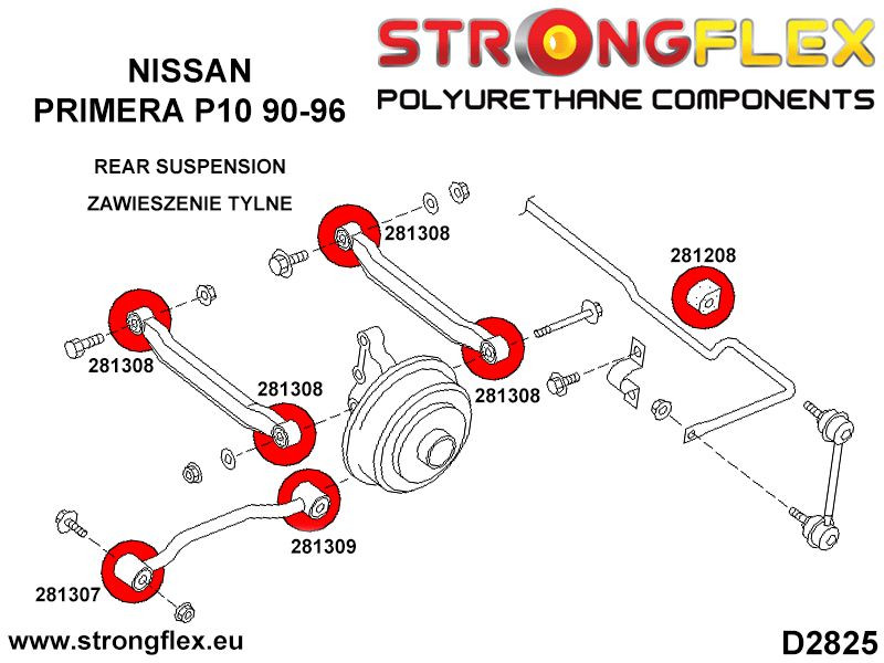 Rear trailing arm to hub bush SPORT