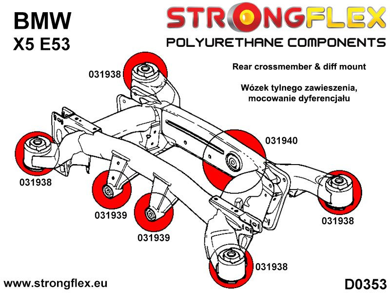 Rear diff mount - front bush SPORT