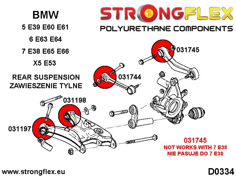 Suspension bush kit SPORT