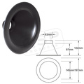 Inlet 63mm Black