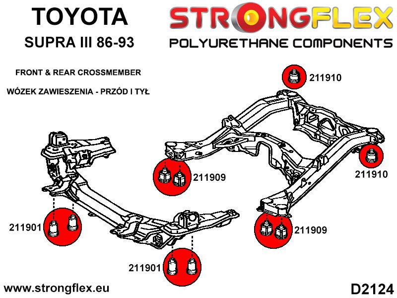 Toyota Supra MK3 Rear subframe - rear bush