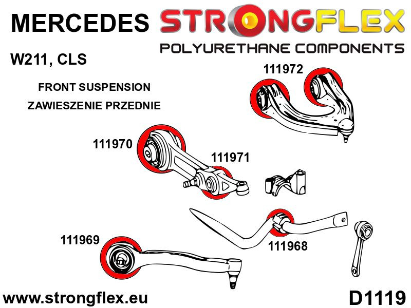 Front suspension bush kit SPORT
