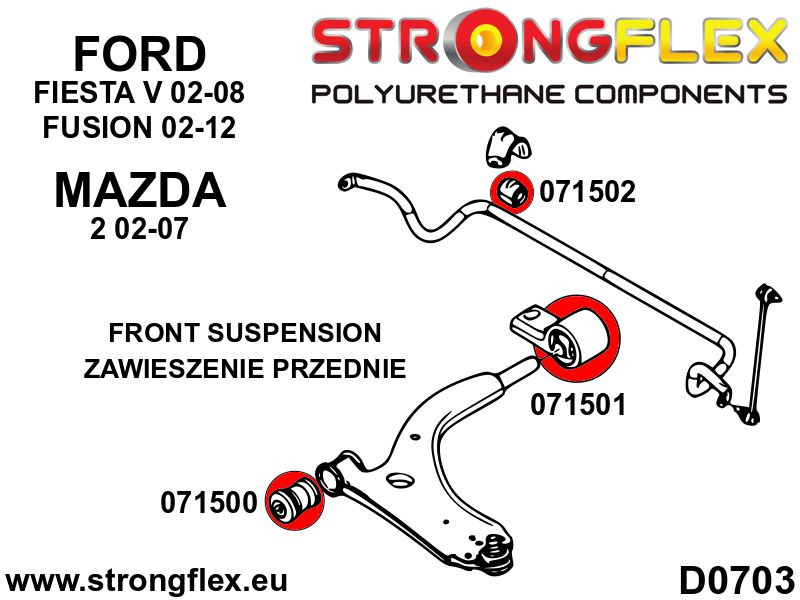 Front anti roll bar bush SPORT