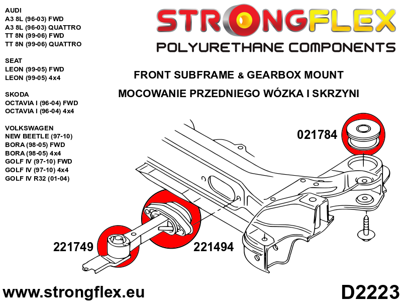 Front subframe bush SPORT