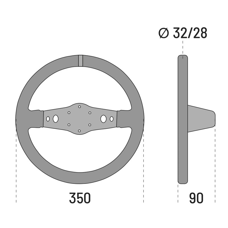 Sparco R215 Steering wheel Suede