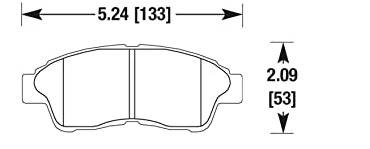 Toyota Corolla front Carbotech XP8