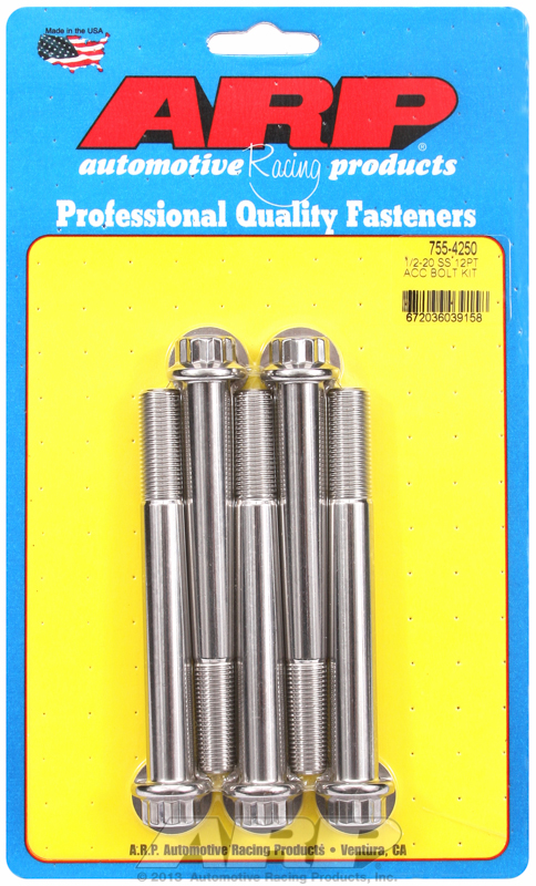 ARP Bolt Kit 1/2-20 x 4.250 SS 12PT