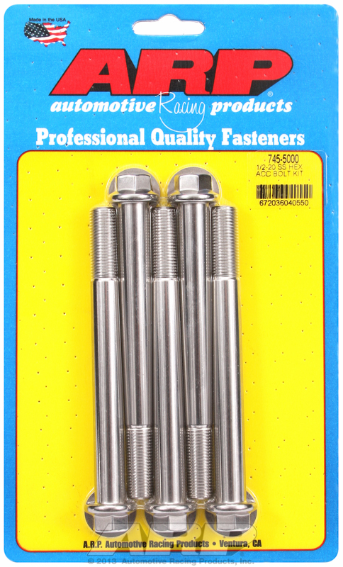 ARP Bolt Kit 1/2-20 x 5.000 SS Hex