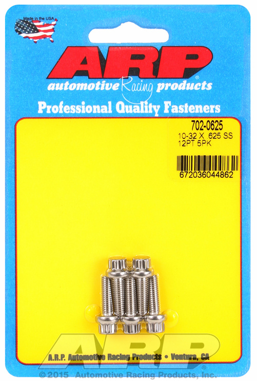 ARP Bolt 10-32 x 0.625" SS 12PT 5 Pcs.