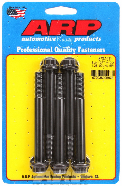 ARP M10 x 1.25 x 90  12pt black oxide bolts (5pcs)