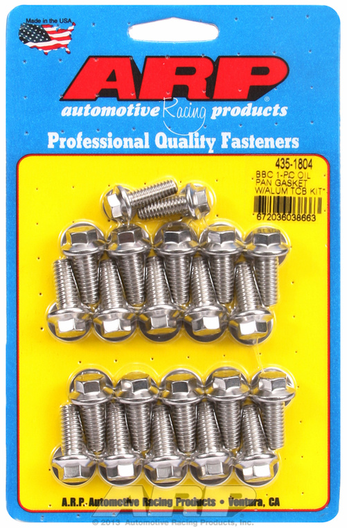 ARP Oil Pan Bolt Kit Chevy BB w/Alu Timing Cover Hex