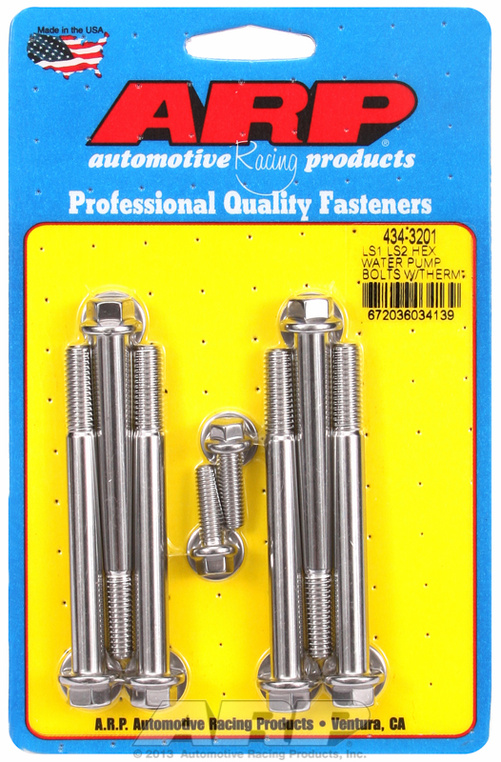 LS1 LS2 SS hex water pump bolts w/thermostat housing bolts k