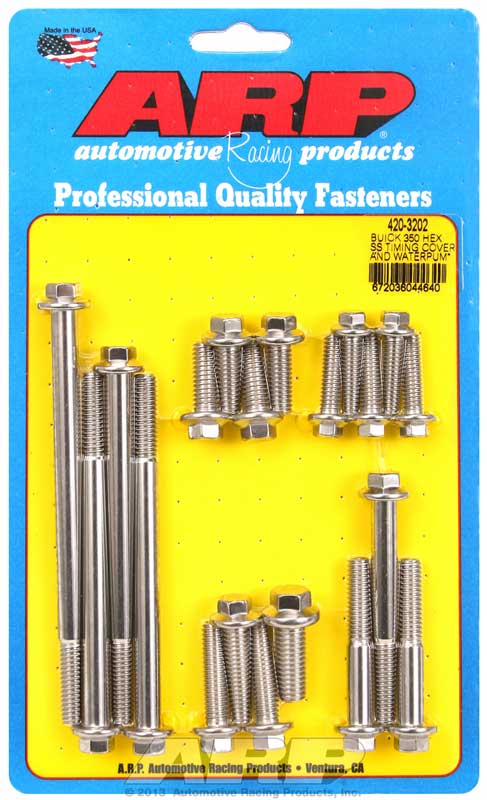 ARP Timing Cover And Waterpump Bolt Kit Buick 350 SS Hex
