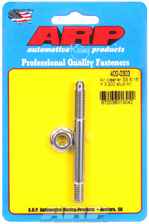 "5/16"" x 3.200 SS air cleaner stud kit"