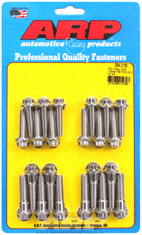 SB Chevy SB2 intake manifold bolt kit tall