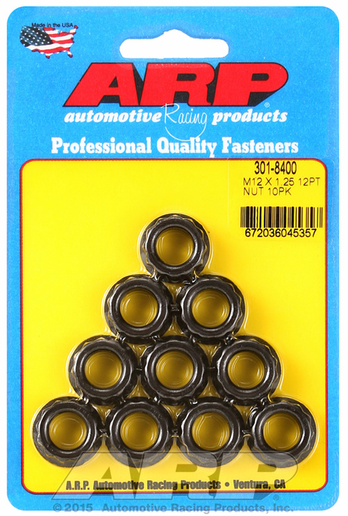 ARP M12 X 1.25 (5/8 wr) 12pt nut kit(10pcs)