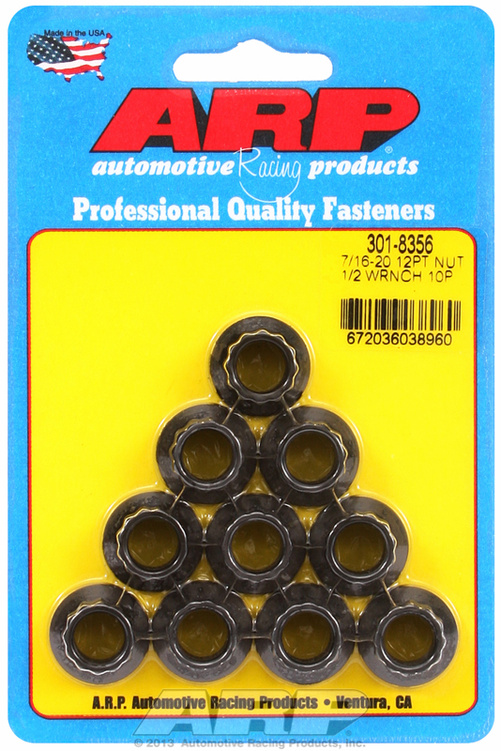 ARP 7/16-20 12pt nut kit .475"height (10pcs)