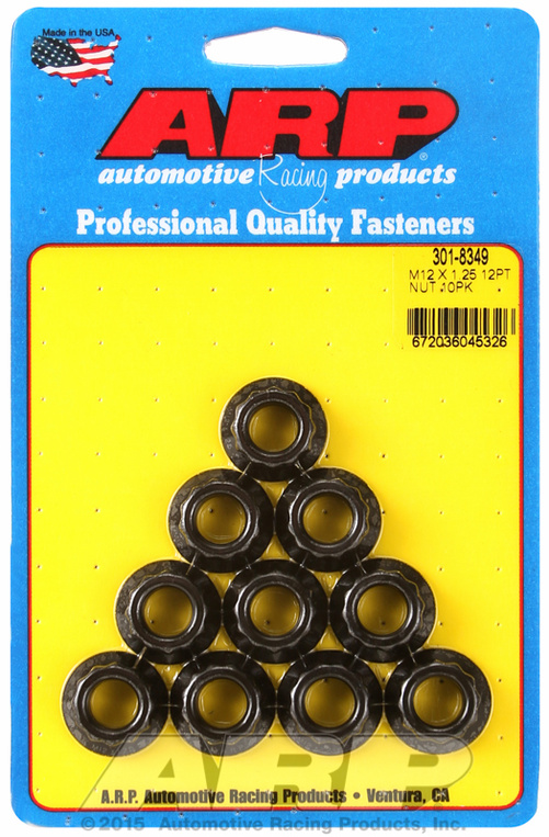 ARP Nut Kit M12 X 1.25 12PT 10 Pack